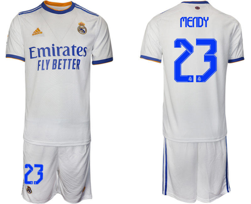 Men 2021-2022 Club Real Madrid home white #23 Soccer Jerseys->real madrid jersey->Soccer Club Jersey